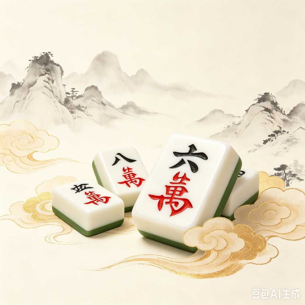 green transparent mahjong tiles